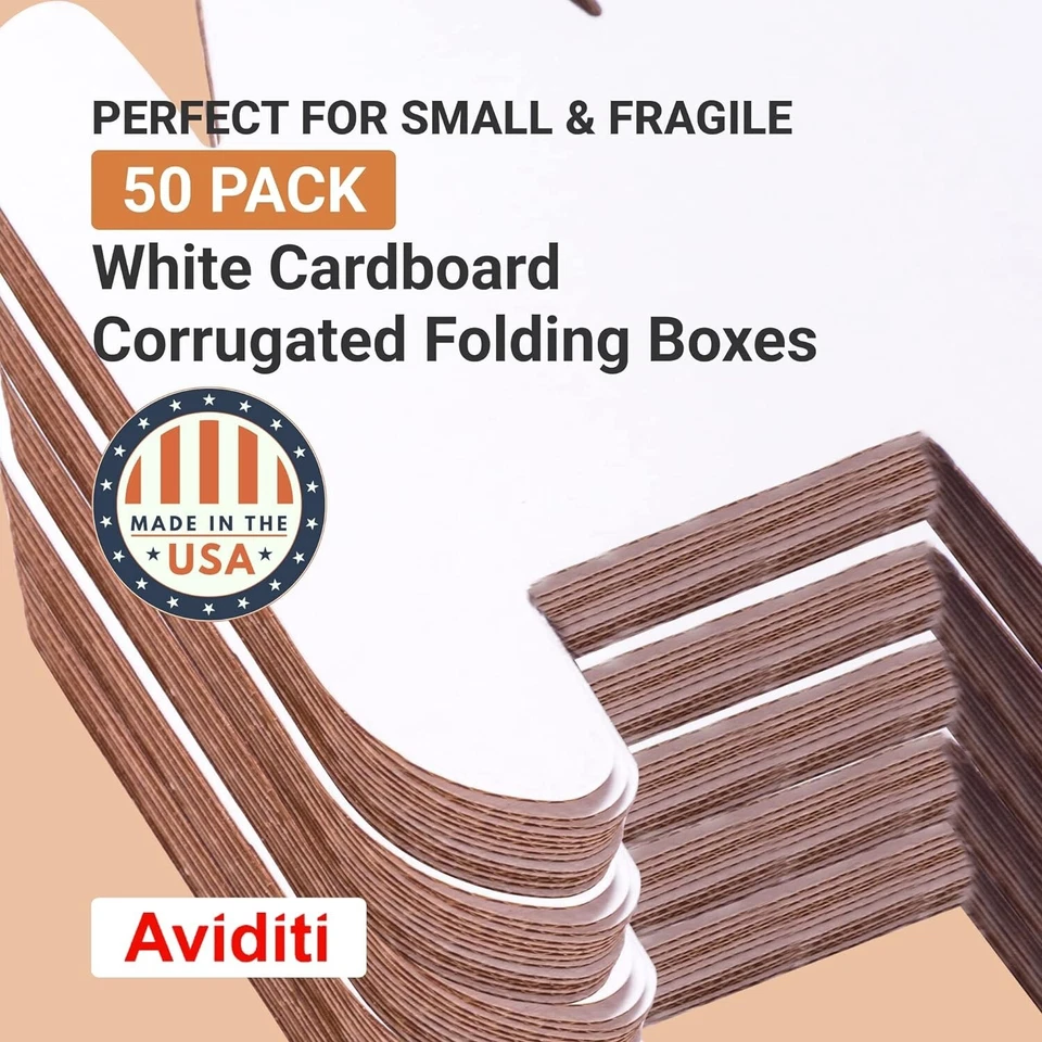 Shipping Boxes Small 8"L X 6"W X 4"H, 50-Pack | Corrugated Cardboard Box for Pa - Image 3 of 4