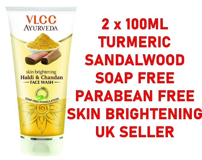 2 x 100ml Daily Natural Haldi Turmeric SOAP FREE Face wash Facewash sandalwood - Image 3 of 4