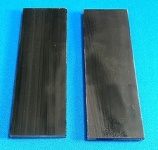 2 Black Juma .250" Knife Handle Material Blank Scales 6" x 2" x 1/4" 