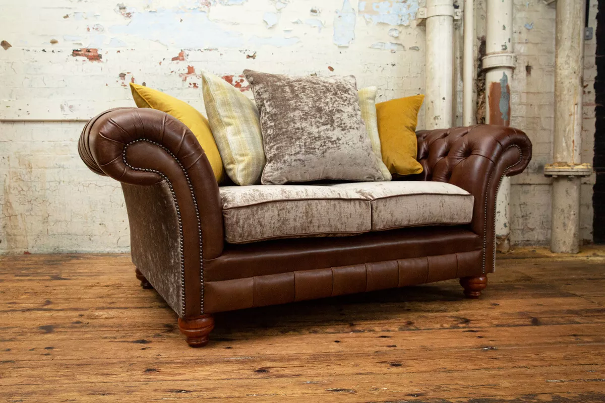 Rustic clearance brown sofa