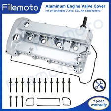 Aluminum Engine Valve Cover w/ Gasket Bolts for 06-09 Mazda 3 2.0L, 2.3L NA