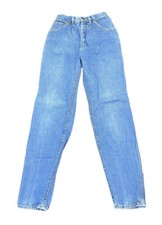Vintage Lee 80  s High Waist Mom Jeans Size 7 26  x31   Pleated Front Tapered Leg