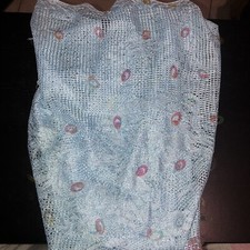 NWT Unbranded Shimmering Clear Sequin Baby Blue Scarf W/ Fringe
