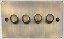 G&H Flat Plate Antique Brass FAB3 Light Switches, Plug Sockets, USB, Dimmers