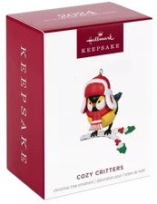 2024 Hallmark COZY CRITTERS #8 Ornament BIRD Bundled Up Chickadee  - NEW