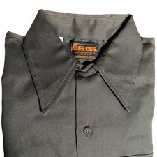 NOS SMALL 15 LS True Vtg 70s WASHINGTON DEE CEE UNION MADE Work OD Shirt