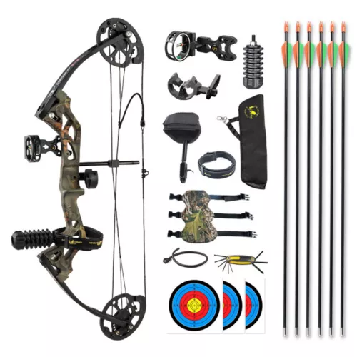 Junior 10-30LBS Compound Bow and Arrows Set Archery Target Right Hand Youth Kids - Picture 19 of 26