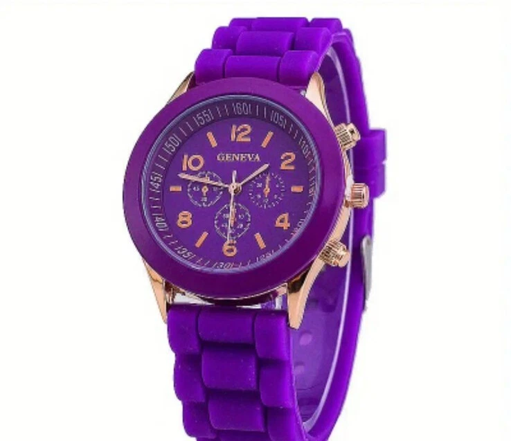 Minimalist Silicone Casual Quartz Women Crystal Silicone Wrist