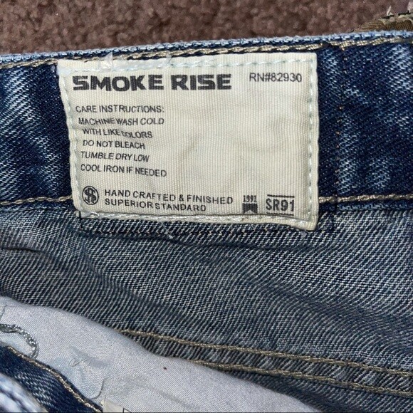 Distressed Denim Shorts Medium Wash 