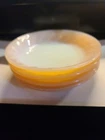Vintage Fire King Peach Luster Swirl Shallow Dish Look At Photo #5