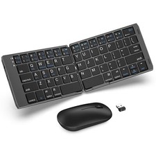 Foldable Keyboard and Mouse Folding Wireless Keyboard Mouse Combo with Phone ...