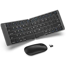 Foldable Keyboard and Mouse Folding Wireless Keyboard Mouse Combo with Phone ...