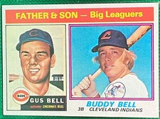 1976 Topps 66 Father & Son Big Leaguers Gus & Bobby Bell 