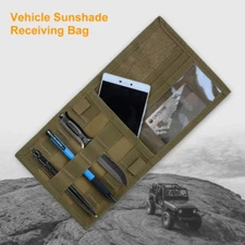 Molle Tactical Visor Panel Organizer Sun Visor Holder Car Sunshade Storage Pouch