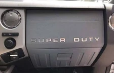 2008-16 For Ford F250 Super Duty Dash Board Letter Silver Inserts ABS 3MAdhesive