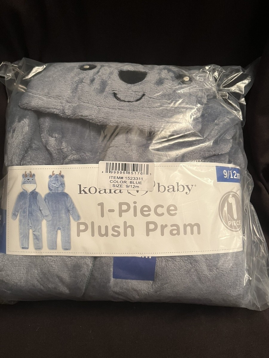 Koala Baby Infant 1-piece Fleece Jumper / Jumpsuit, Blue/Grey Size