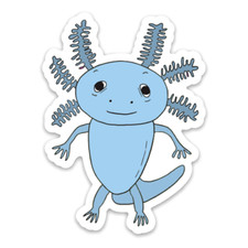 Blue Axolotl Sticker