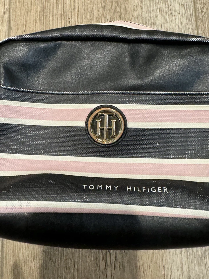 Tommy Hilfiger Bolso de Mano Bandolera Cartera Mensajero RAYAS ROSA AZUL Foto 2 de 4