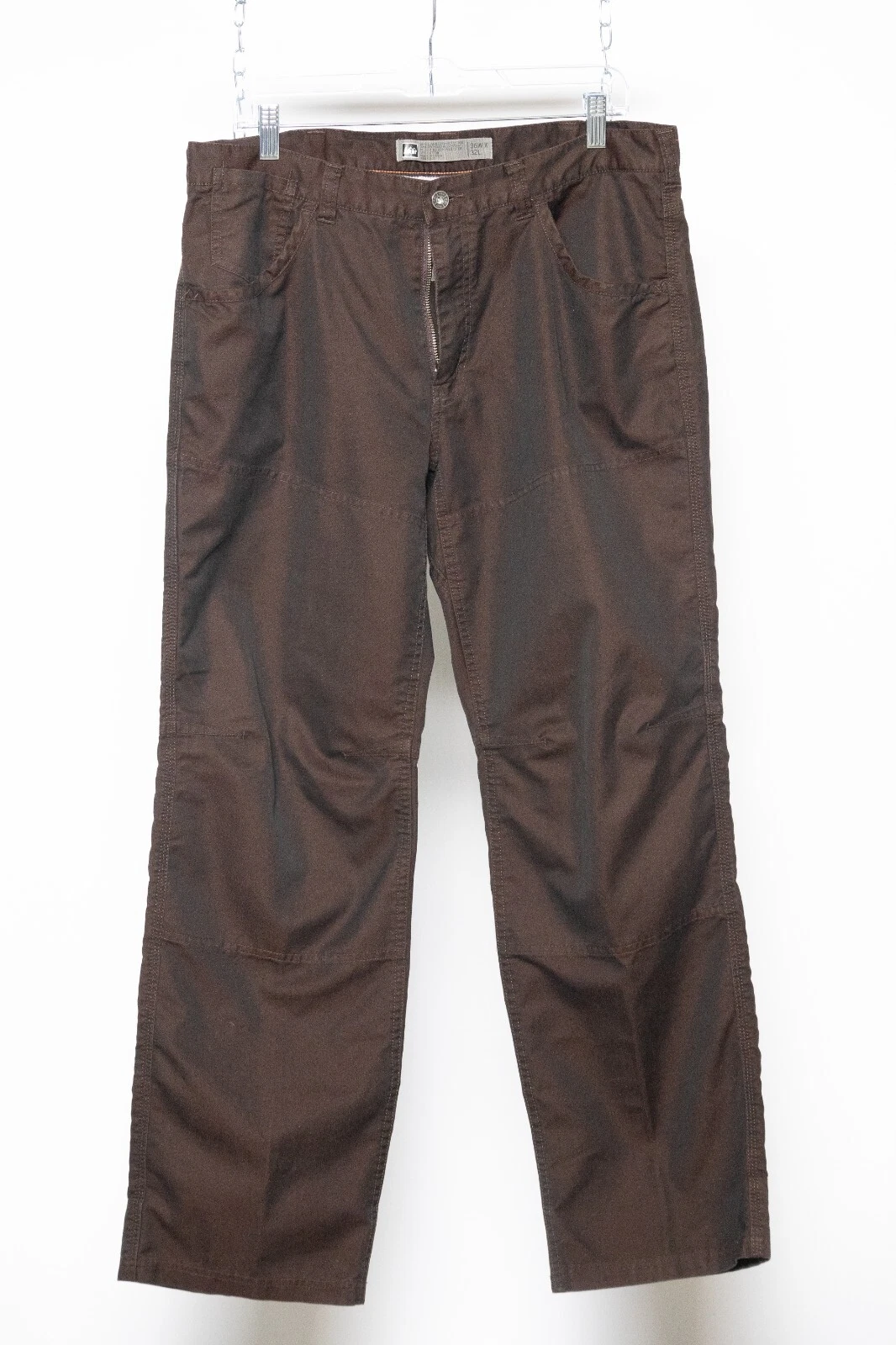 Rei Pants Workwear Outdoors Hiking Brown Men's 36WX 32L Lightweight Relaxed