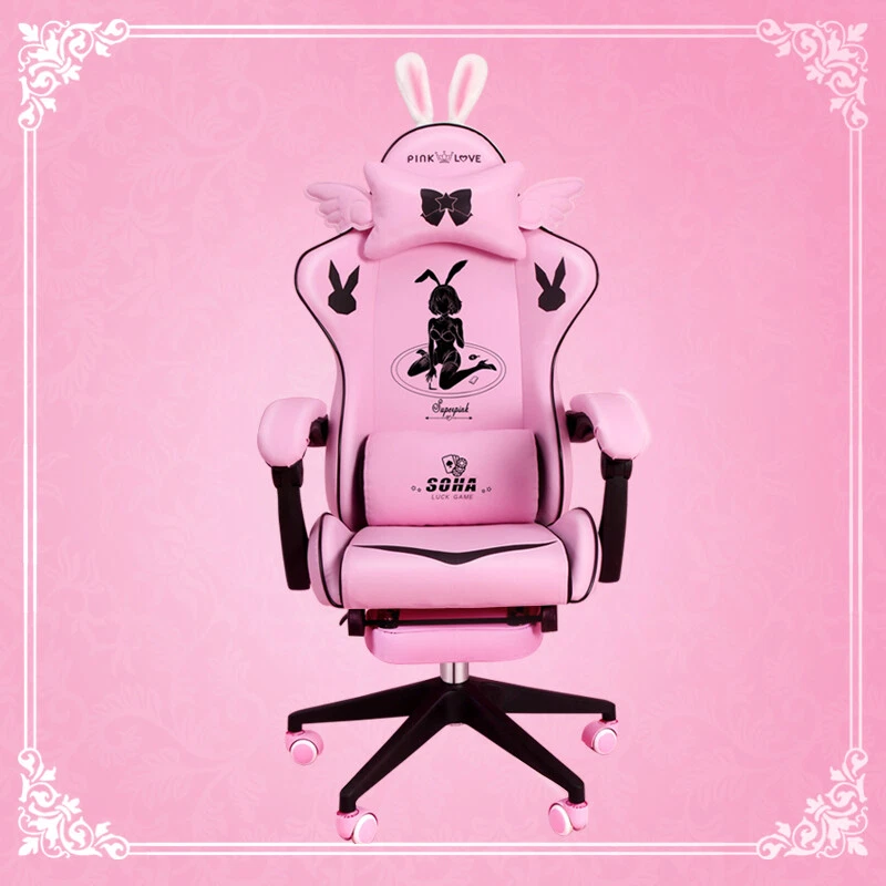 Gaming chair pink bunny ears deals