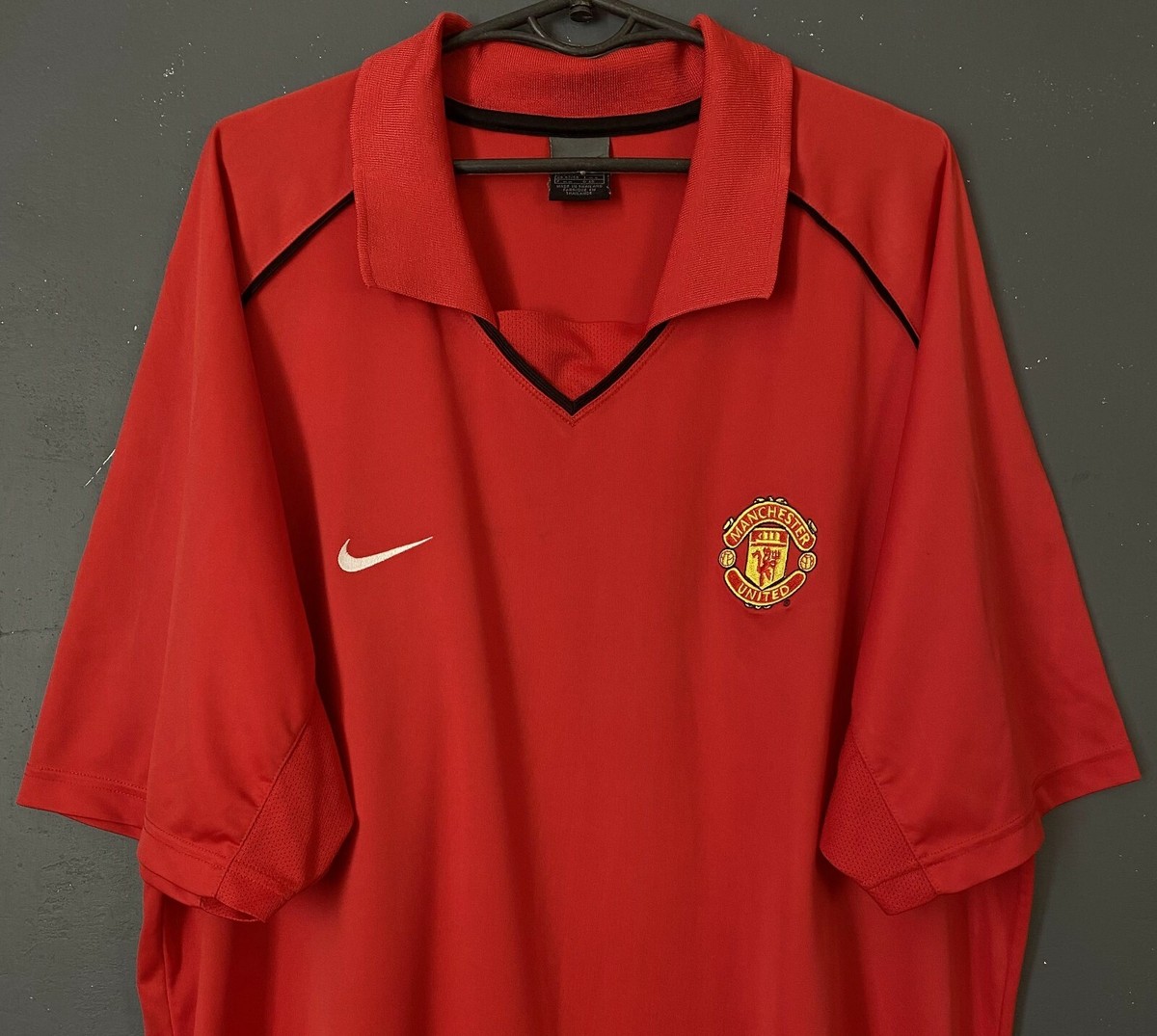 MENS NIKE MANCHESTER UNITED 2000s POLO SOCCER FOOTBALL SHIRT