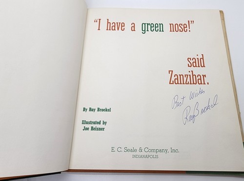 I Have a Green Nose sagte Sansibar 1963 Autogrammautor Joe Reisner signiertes Buch - Bild 3 von 6