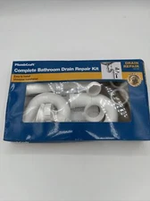 PlumbCraft Complete Bathroom Drain Repair Kit White 15 Piece 7027110N