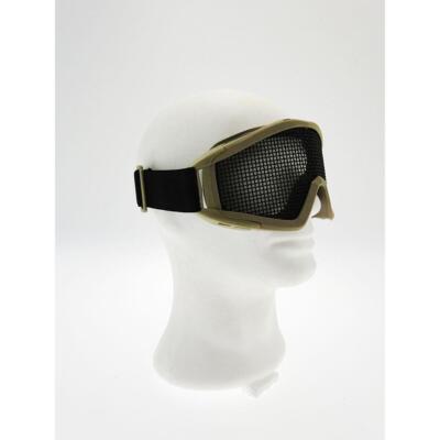 TAN Snow Tactical Goggle Mask with Airsoft Mesh System