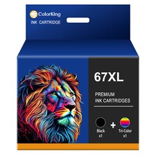67XL Black Color Replacement for HP Color 67XL Ink Cartridge DeskJet 1255 2710e