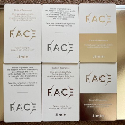 BTS JIMIN FACE A ver. Official Photocard Photo Card Full set 6ea