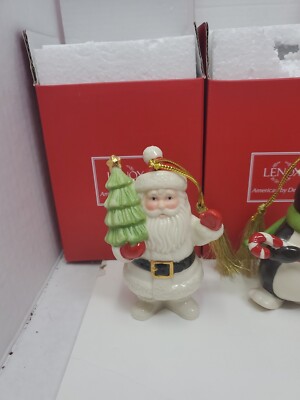 Lenox Very Merry Christmas Ornaments Set Of 5 Tree Penguin Snowman