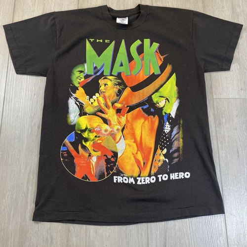 VTG The Mask T Shirt Graphic Reprint Bootleg Tees Single Stitch Mens LARGE EUC - Picture 4 of 16