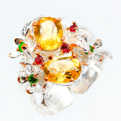 Not Enhanced Natural Citrine Silver 925 Sterling  / RVS110