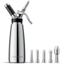 OSJCOOK Whipped Cream Dispenser Stainless Steel Cream Whipper Mirror Finish,5...