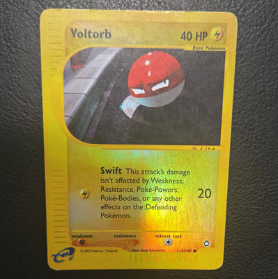 Nintendo Voltorb 115/147 Aquapolis Reverse Holo Common Eng 2002 40HP