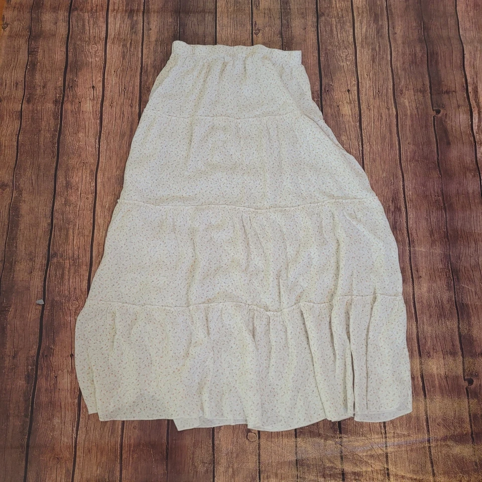 Бренди Melville юбка женщин 3 белый макси цветочный крестьянин тянуть на Cottagecore - Изображение 4 из 4