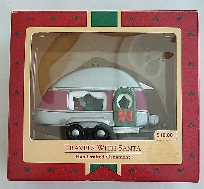 Hallmark, Travels with Santa, Mobile Home,  RV,  Vintage Christmas Ornament