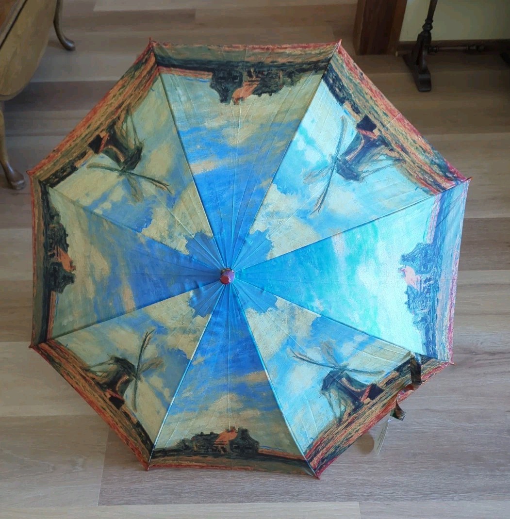 Claude Monet Umbrella Parasol Tulip Fields In Holland With Original Tag