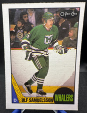 1987-88 OPC O-Pee-Chee #23 Ulf Samuelsson Whalers Rookie Card RC. rookie card picture