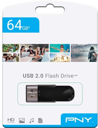 PNY Attaché 4 64GB USB-Stick USB 2.0 bis zu 25MB/s 64GB Attaché 4 USB 2.0 - Bild 2 von 4
