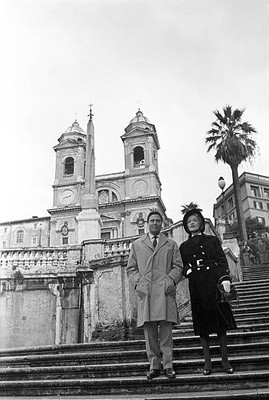 Marlene Dietrich walking in Rome with Raf Vallone Rome 13th Novemb- Old Photo
