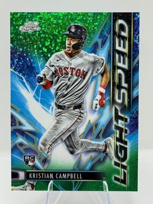 #ad 2025 Cosmic Chrome Kristian Campbell Rookie Green Space Light Speed 75 Red Sox $19.99