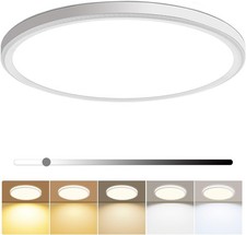 16 Inch Dimmable LED Flush Mount Ceiling Light 4800LM Round Light Fixture 5