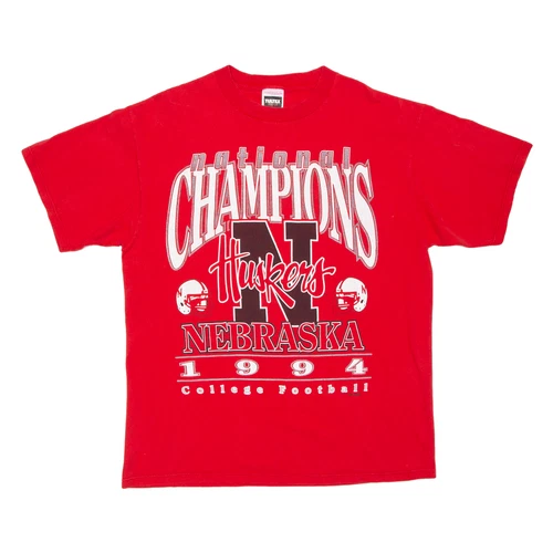 TULTEX Nebraska College Football Mens T-Shirt Red USA XL