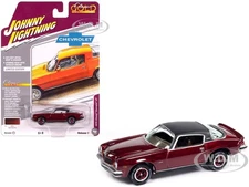 1975 CHEVROLET CAMARO LT DARK RED 1/64 BY JOHNNY LIGHTNING JLCG033-JLSP390 A