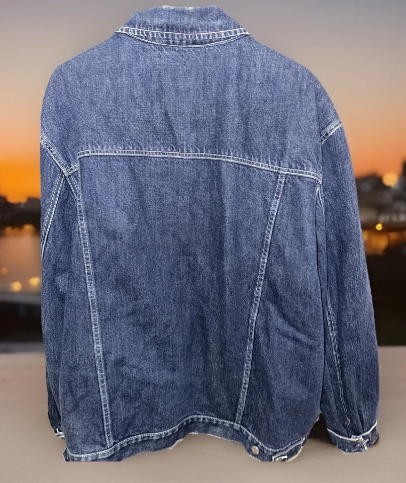 Vintage COOGI Australia Down Under Blue Denim Jacket Men's 3XL Heavy Thick Jean - Image 2 of 4