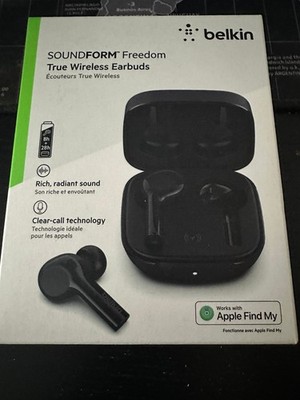 Belkin Soundform Freedom True Bluetooth Wireless Earbuds Black- Neu