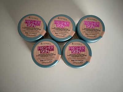 Rimmel Fresher Skin LSF 15 Natural Finish Foundation 010 Light Porcelain x5 LESEN