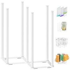 Collapsible Baby Bottle Drying Rack Silicone Bag Dryer Stainless White