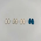 VTG Barbie Clone Square Toe Heels Set of 4 | Marked Taiwan & Korea | White/Blue